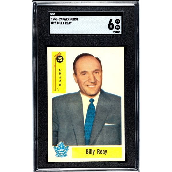 1958-59 Parkhurst #25 Billy Reay (SGC 6)