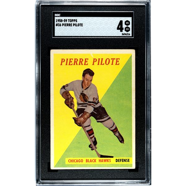1958-59 Topps #36 Pierre Pilote (SGC 4)