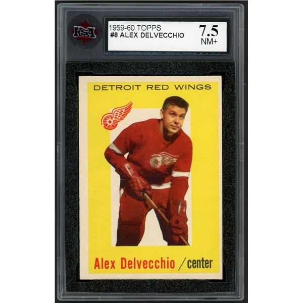1959-60 Topps #8 Alex Delvecchio (KSA 7.5)