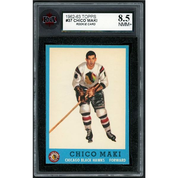1962-63 Topps #37 Chico Maki RC (KSA 8.5)