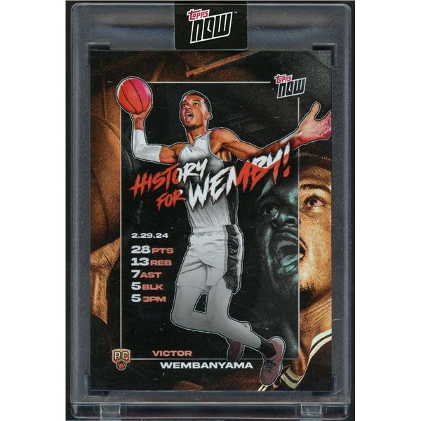 2024 Topps NOW "History for Wemby"