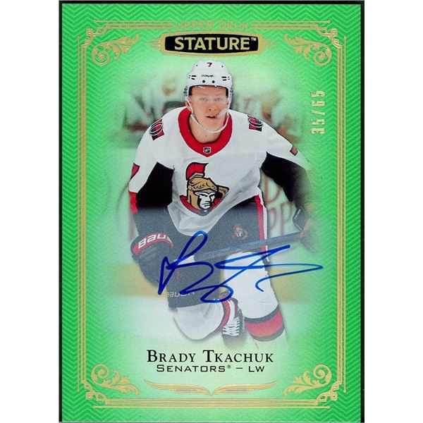 2019 Upper Deck Stature Brady Tkachuk autograph #35/65 - NM
