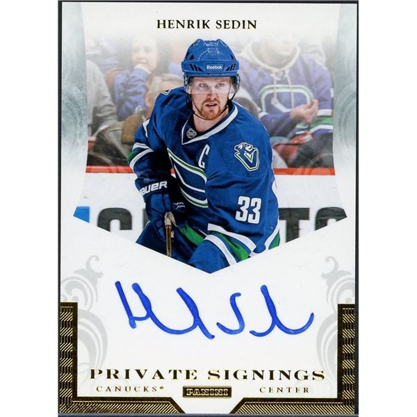 2011 Panini Private Signings Henrik Sedin autograph - NM