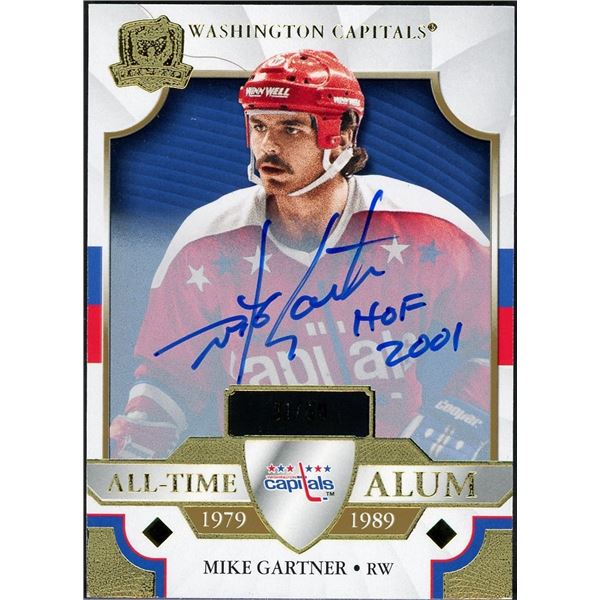 2021-22 Upper Deck The Cup Mike Gartner All -Time Alum inscribed autograph - NM