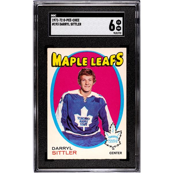 1971-72 O-Pee-Chee #193 Darryl Sittler (SGC 6)