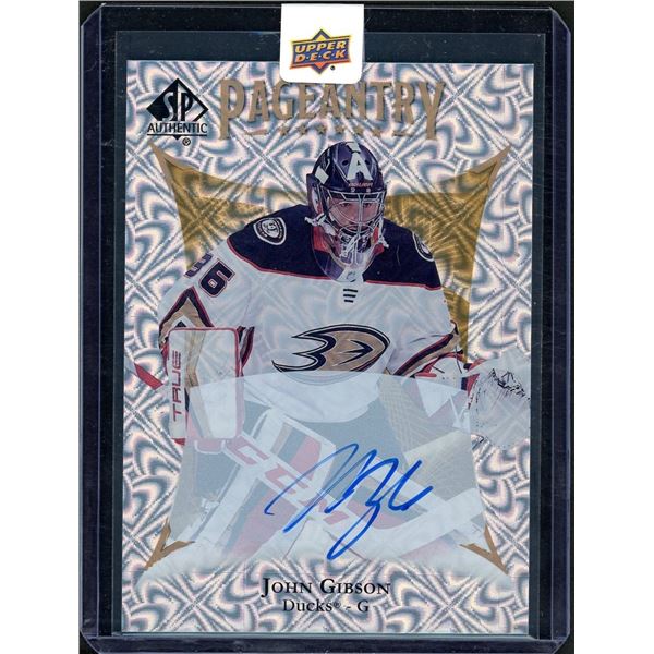 2021 SP Authentic John Gibson Pageantry "redemption" auto