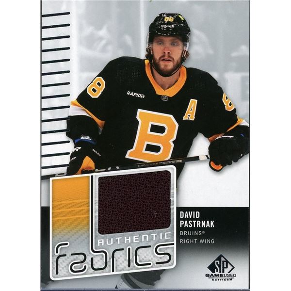 2022 SP Game Used Authentic Fabrics David Pastrnak