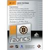 Image 2 : 2022 SP Game Used Authentic Fabrics David Pastrnak