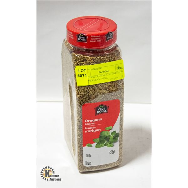 NEW 190G CLUB HOUSE OREGANO LEAVES SEASONING