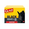 Image 1 : NEW GLAD BLACK REGULAR 74L VALUE PACK 100 BAGS