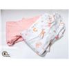 Image 1 : NEW 2PCS GIRLS 6-9 MONTH LEGGINGS SET - 1 PINK, 1