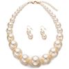 Image 1 : YUHUAN WOMENS FAUX BIG FASHION PEARL SET