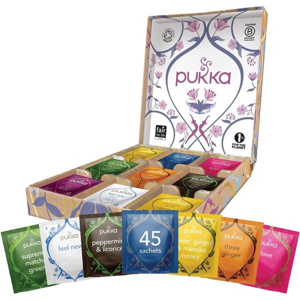 BRAND NEW VARIETY BOX OF PUKKA HERBAL RELAX TEA