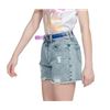 Image 1 : BRAND NEW JUSTICE JUS BELTED DENIM SHORTS SIZE 16