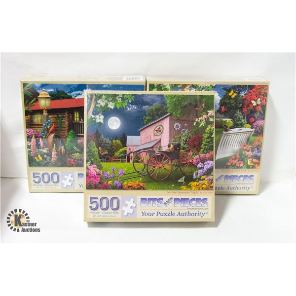 BRAND NEW BITS AND PIECES PUZZLES 3 X 500 PC