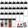 Image 1 : NEW BPFY 4OZ SET OF 24 GLASS SPICE CONTAINERS