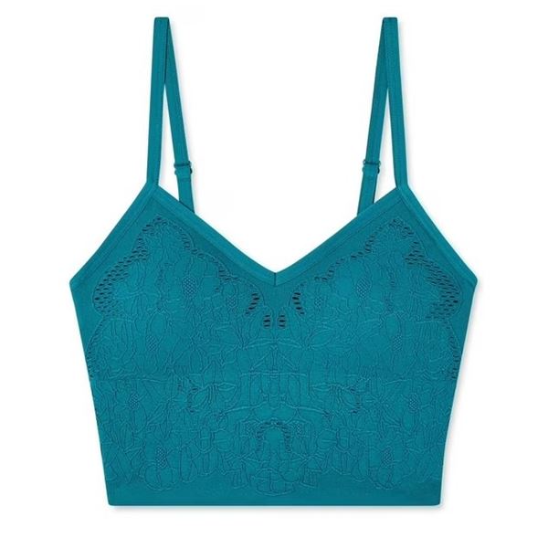 NEW NO BOUNDARIES SEAMLESS CAMI BRA BLUE SZ LRG