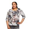 Image 1 : NEW IYLA PLUS 3/4 SLEEVE TOP SIZE 4X IN A FLEURAL