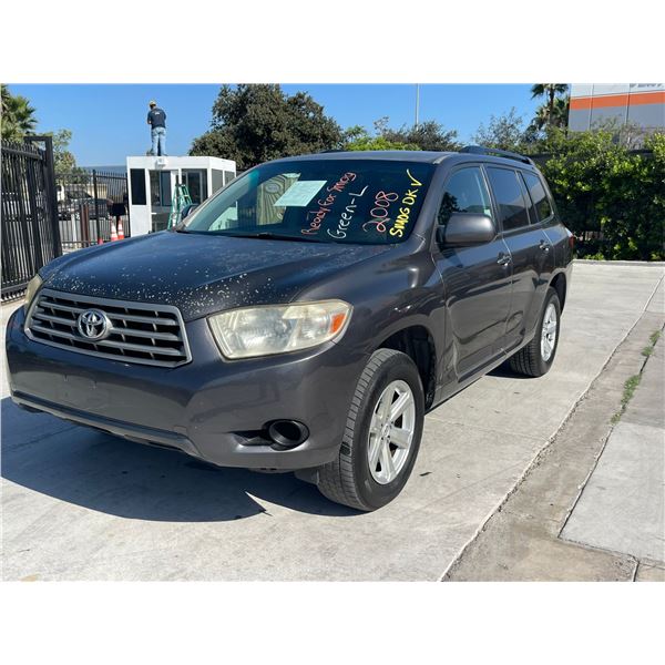 TOYT HIGHLANDER 2008 T-SMOG -2 DAYS