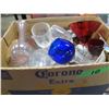 Image 2 : ESTATE:  BOX C/W ASSORTED GLASSES, VASES, BOWLS, PLATES, ETC