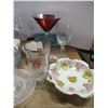 Image 3 : ESTATE:  BOX C/W ASSORTED GLASSES, VASES, BOWLS, PLATES, ETC