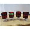 Image 1 : ESTATE/COLLECTABLE:  8 RED (CRANBERRY GLASS STYLE) DISHES