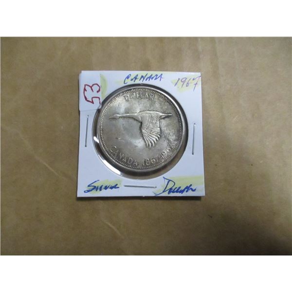 1967 CANADA GOOSE SILVER DOLLAR