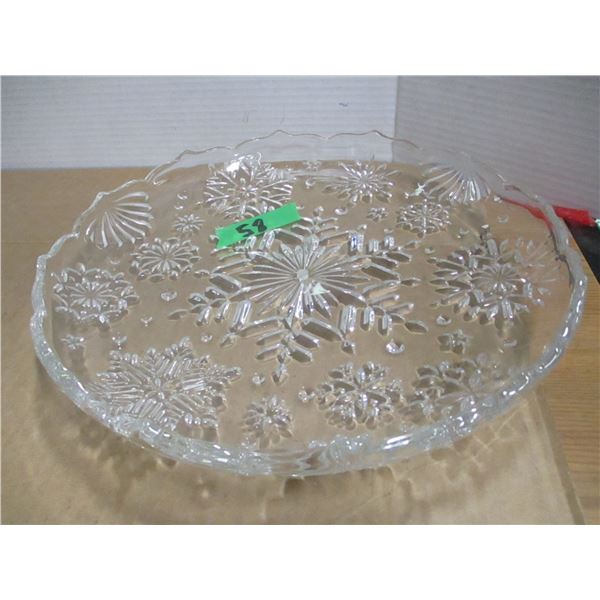 ESTATE/COLLECTABLE:  12" CRYSTAL PLATTER