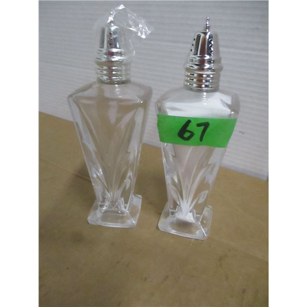 ESTATE/COLLECTABLE:  CRYSTAL SALT & PEPPER SET