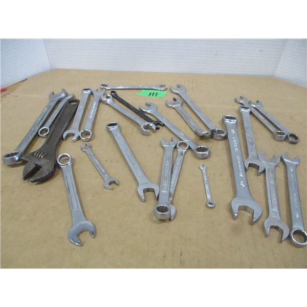 FLAT C/W ASSORTED WRENCHES, ETC
