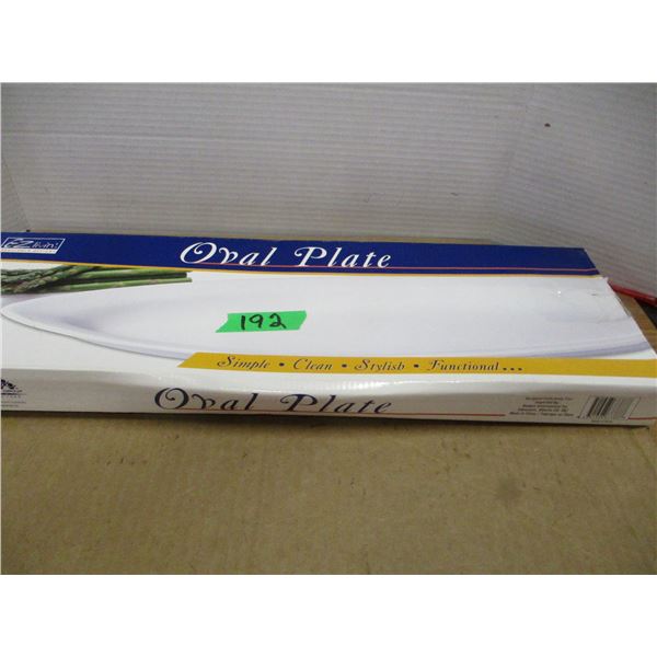 ESTATE/NEW:  OVAL PLATTER IN ORIGINAL BOX