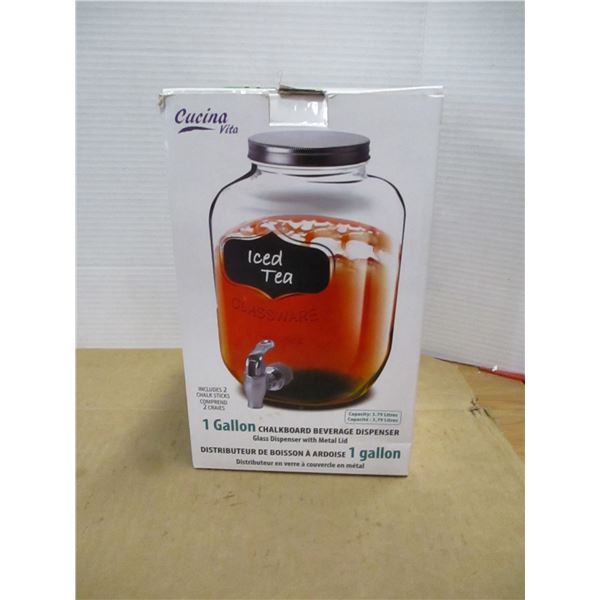 ESTATE/NEW:  1 GALLON BEVERAGE DISPENSER IN ORIGINAL BOX