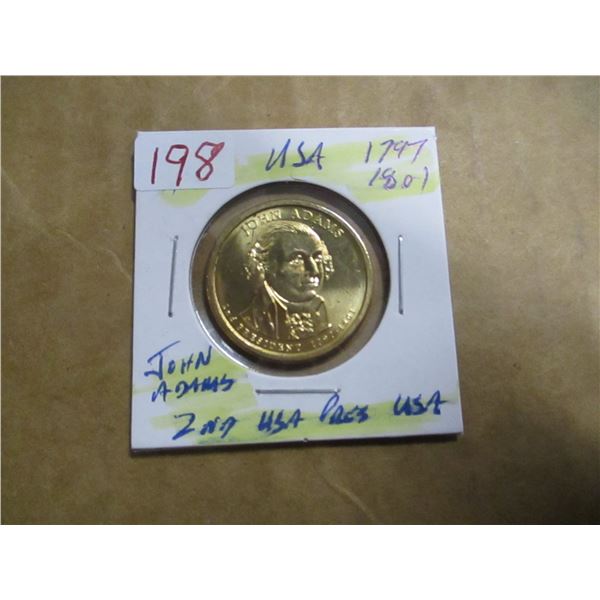 1797 - 1801 JOHN ADAMS SECOND USA PRESIDENT DOLLAR