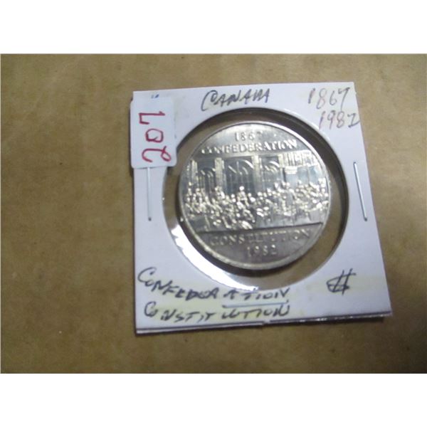 1867 - 1982 CANADA CONFEDERATION/CONSTITUTION DOLLAR