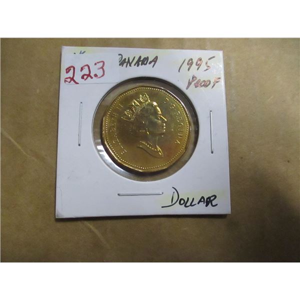 1995 PROOF CANADA SILVER DOLLAR