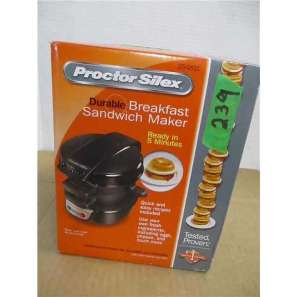 ESTATE:  PROTOR SILEX BREAKFAST SANDWICH MAKER IN ORIGINAL BOX