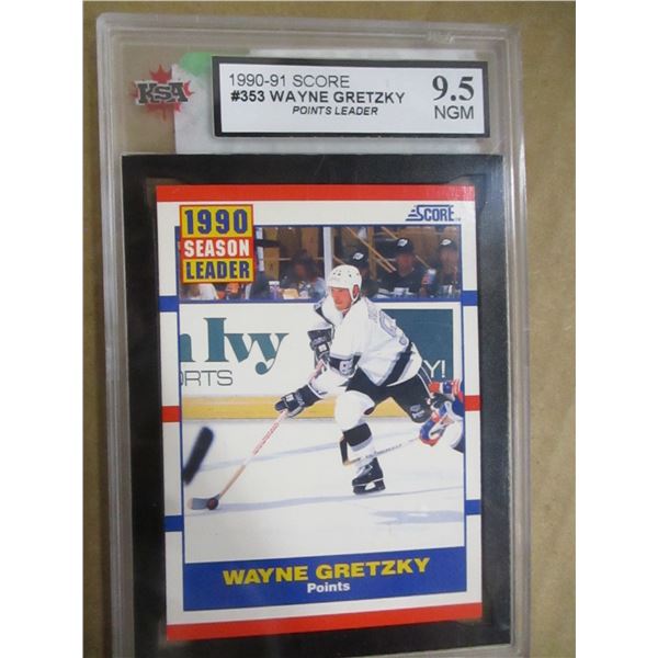 1990 - 91 SCORE WAYNE GRETZKY POINTS SEASON LEADER HOCKEY CARD