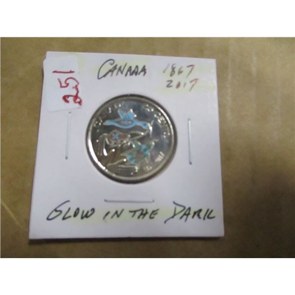 1867 - 2017 PROOF GLOW IN THE DARK BIRD SERIES QUARTER