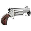 Image 1 : NAA MINI-REVOLVR .22WMR 1-1/8" S/S MATTE WOOD W/BELT BUCKLE