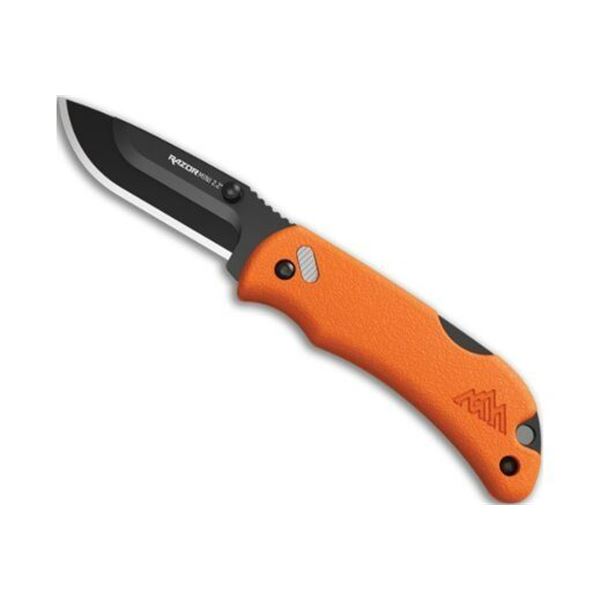 OUTDOOR EDGE RAZOR-MINI 2.2" ORANGE PMS W/2 BLACK DP BLDS