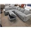 Image 1 : 2pc Grey Sectional w/ Ottoman