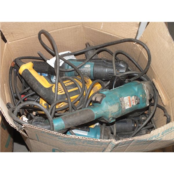 2 Boxes Of Assorted Grinders / Drills / Die Grinders