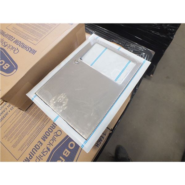 17 Commercial Bathroom Stainless Steel Wall Insert Trash Cans