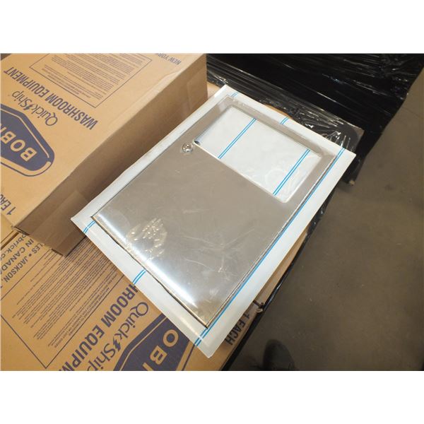 17 Commercial Bathroom Stainless Steel Wall Insert Trash Cans