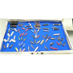 Huge collection of pocket knives: Edge Mark, 4 Old Timer, Western, Gerber, Buck, Victornox, Lakota (