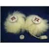 Image 1 : Extremely rare pair of polar bear fur beaded yo-yos with baleen handle (2)