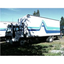 1988 Volvo diesel FE6 13 cab over truck with 24' box with back lift gate, 4 doors on passenger side 