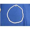 Image 1 : Cultured pearl necklace, 14K yellow gold clasp, pearls: spherical, 6.50mmx7.50mm, luster - very good