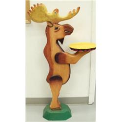 43" carved wood moose (246)