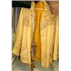 Image 1 : Beautiful tan deer skin coat with fringe and deer antler buttons and 3 hand carved wood fish on stri